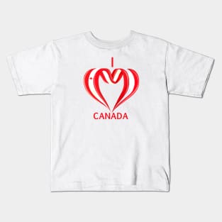 I LOVE CANADA Kids T-Shirt